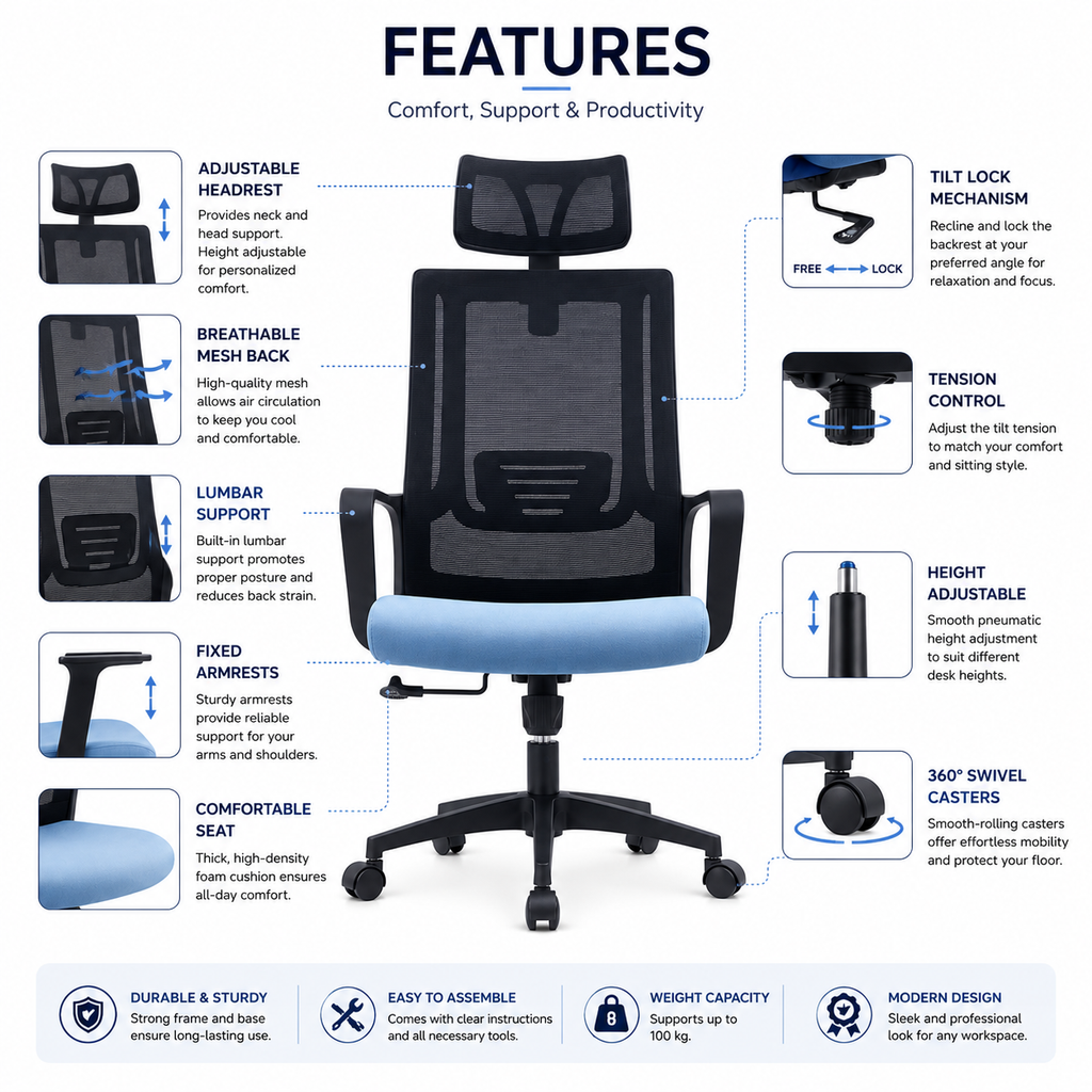 Liver High Back Chair