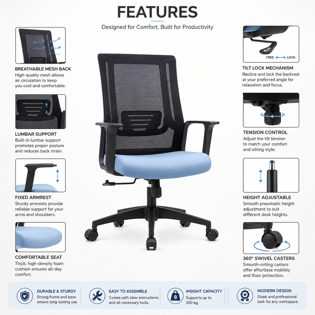 Liver Mid Back Chair