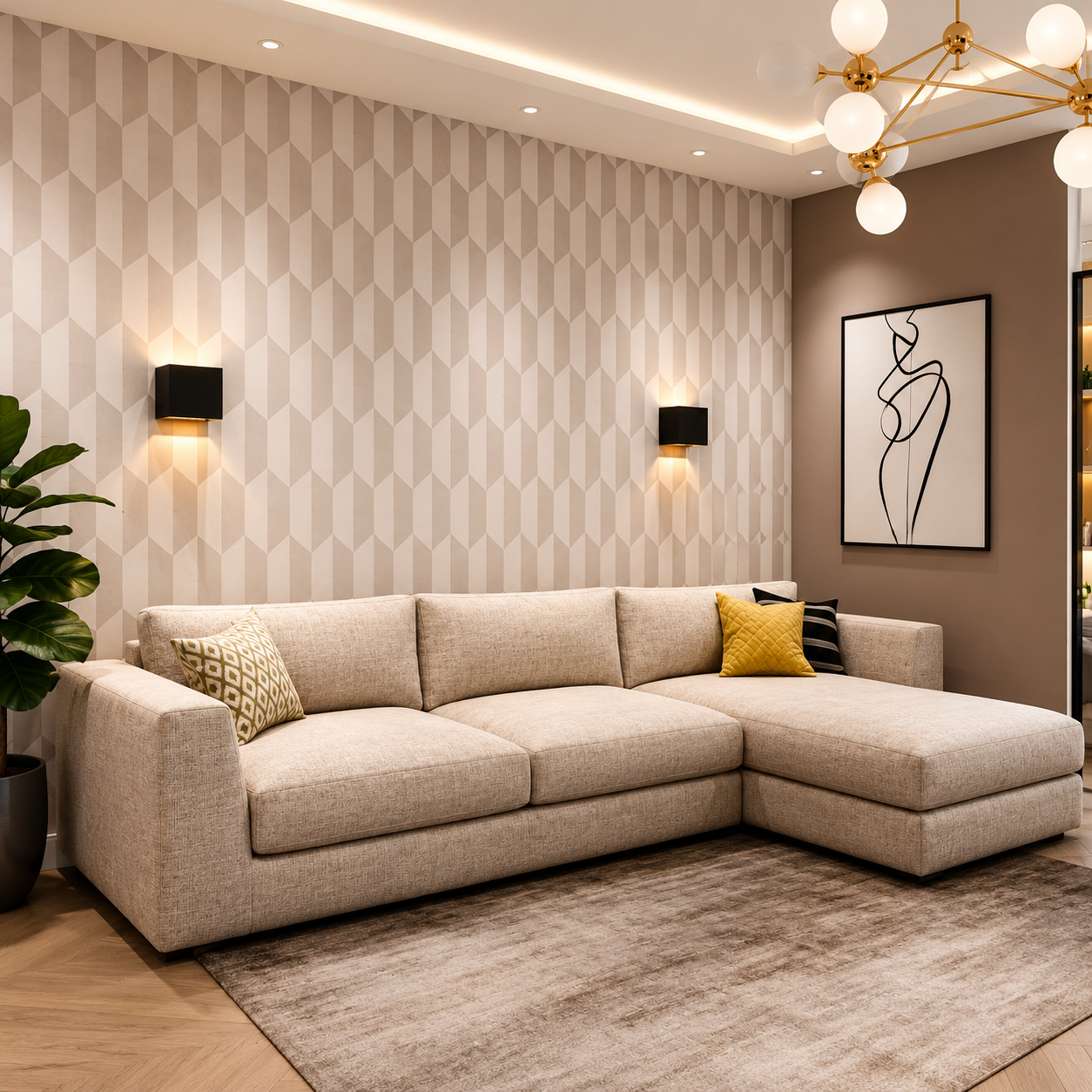 L Shape Sofa-H