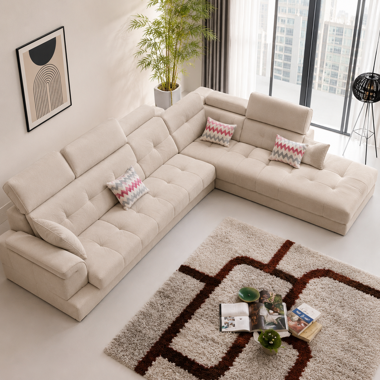 L Shape Sofa-F