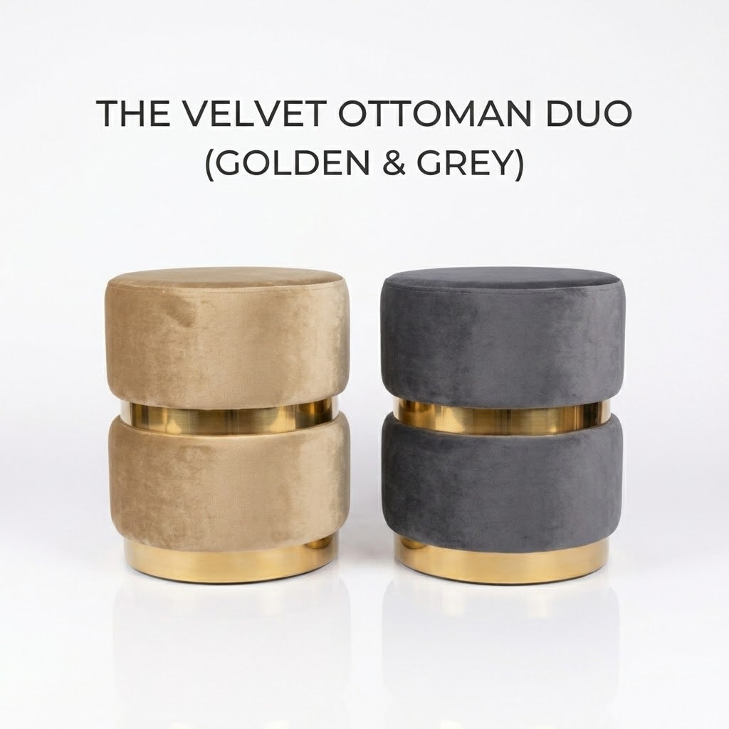 Velvet Ottoman